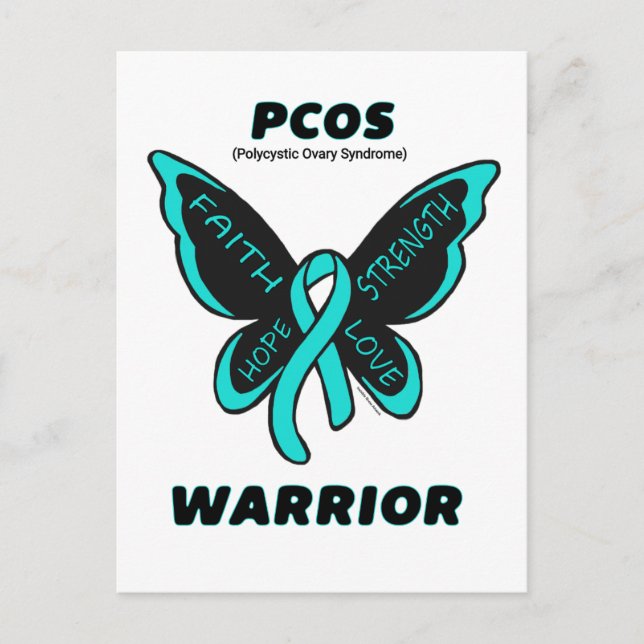 Butterfly/Warrior...PCOS Postcard (Front)