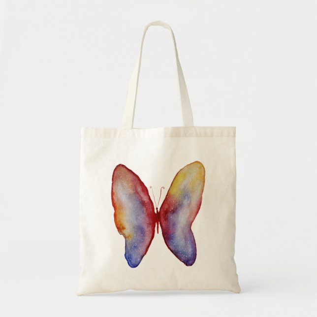 Butterfly Watercolor Art Budget Tote (Front)