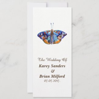 Butterfly, Watercolor Art Wedding Invitation