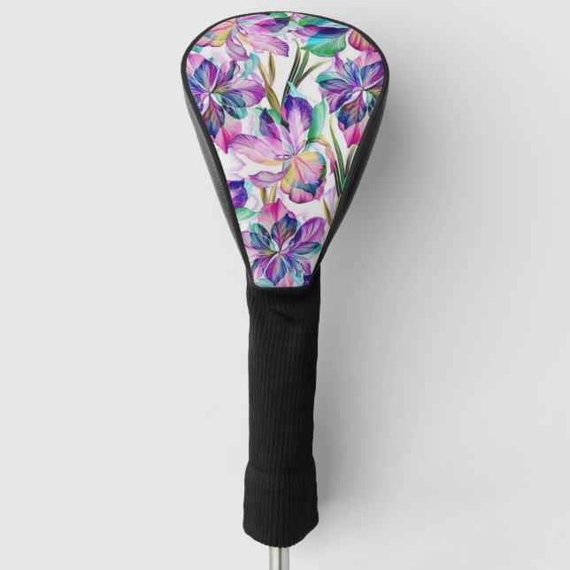 Butterfly Watercolor Blue and White Golf Head Cove Cover (Front)