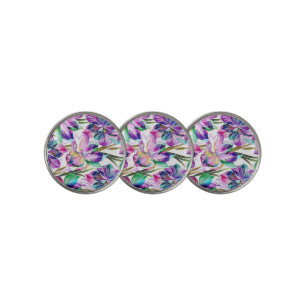 Butterfly Watercolor Blue and White Golf Head Cove Golf Ball Marker