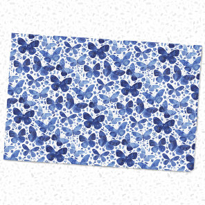 Butterfly Watercolor Blue Tissue Paper