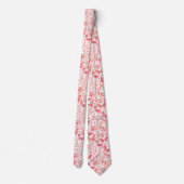 Butterfly Watercolor Blush Pink Neck Tie (Back)