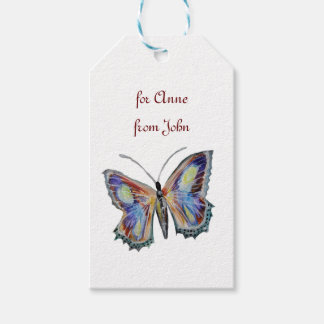 Butterfly watercolor gift tags