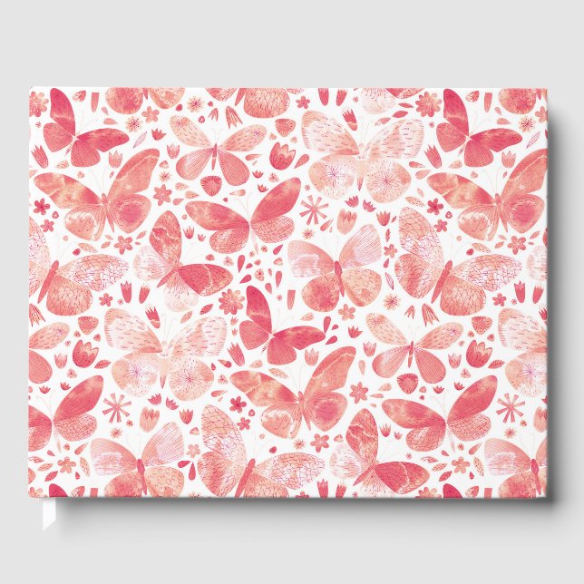 Butterfly Watercolor Guest Book (Front)