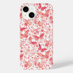 Butterfly Watercolor Pink Case-Mate iPhone 14 Case