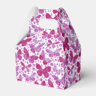 Butterfly Watercolor Pink Favor Boxes