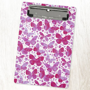 Butterfly Watercolor Pink Mini Clipboard