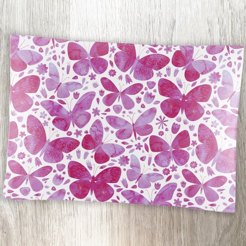 Butterfly Watercolor Pink Trinket Trays