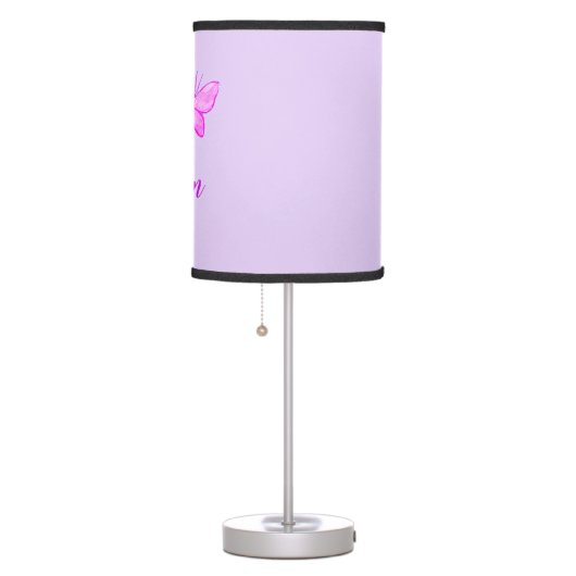 Butterfly Watercolor Purple Custom Table Lamp (Right)