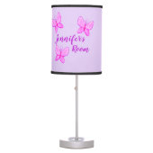 Butterfly Watercolor Purple Custom Table Lamp (Front)