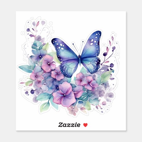 Butterfly watercolor sticker