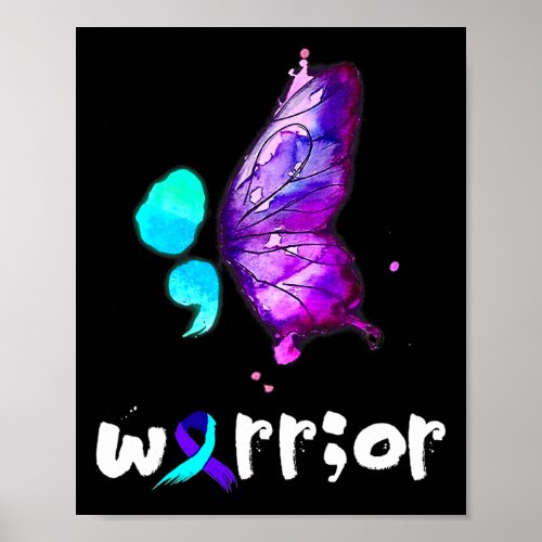 Butterfly Watercolor Suicide Prevention Awareness  Poster