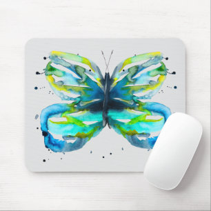 Butterfly watercolor whimsical watercolor mouse pad