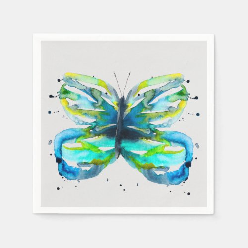 Butterfly watercolor whimsical watercolor napkins