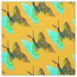 Butterfly watercolour aqua pretty fabric