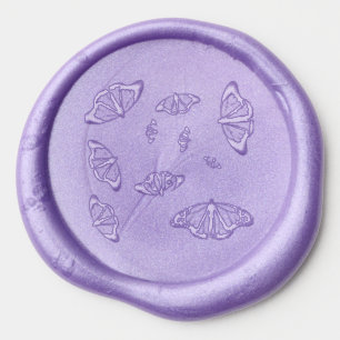 Butterfly wax seal sticker