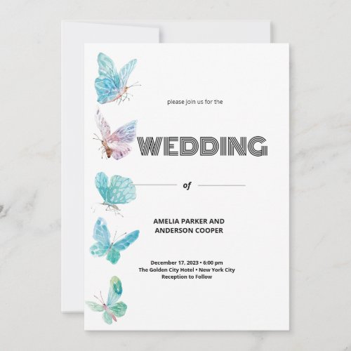 Butterfly Wedding Invitation