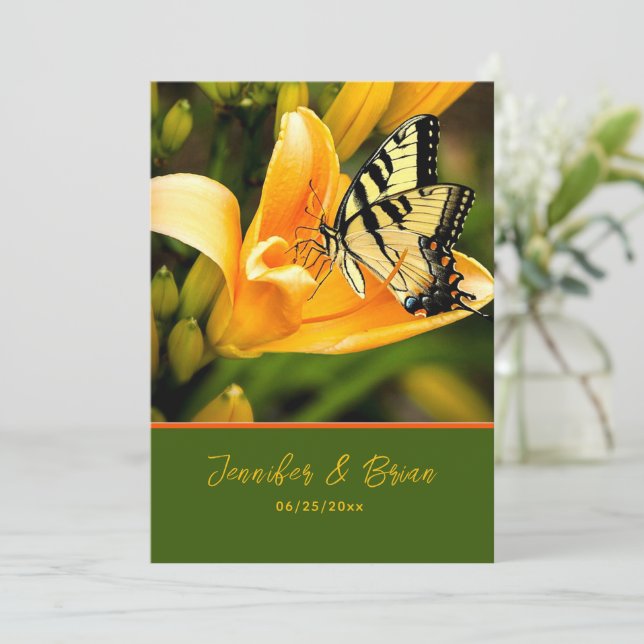 Butterfly Wedding Invitation (Standing Front)