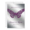 Butterfly Wedding Invite Sparkle Purple Silver