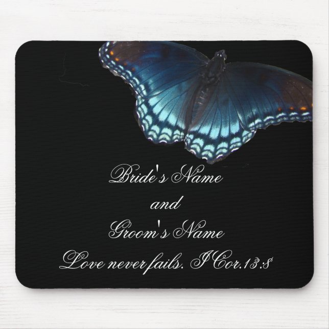 Butterfly Wedding Mouse Pad (Front)