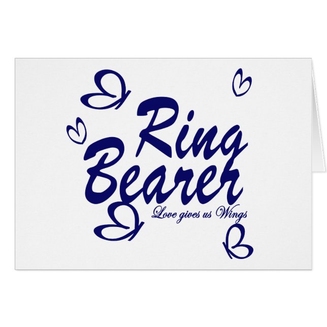 Butterfly Wedding/ Ring Bearer Cards (Front Horizontal)