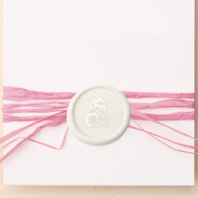 Butterfly Wedding Wax Seal Sticker (Front)