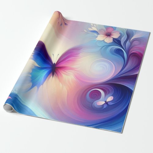 Butterfly Whirl Art Wrapping Paper