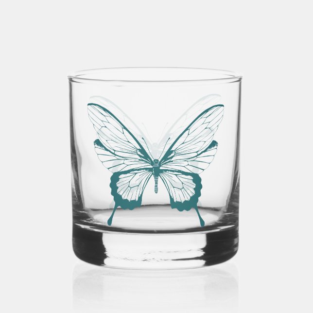 Butterfly Whiskey Glass (Front)