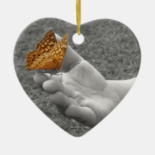 Butterfly Whisperer Ceramic Ornament