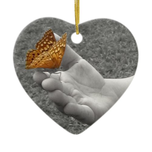 Butterfly Whisperer Ceramic Ornament