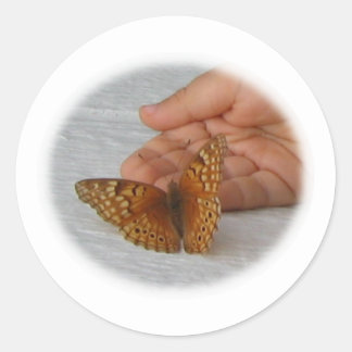 Butterfly Whisperer Classic Round Sticker