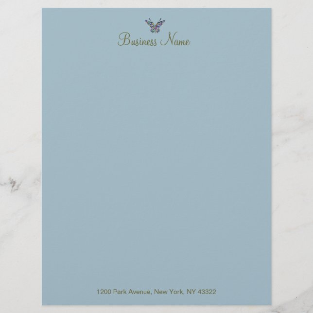 Butterfly Whispers 2 CHANGE COLOR ~ Letterhead (Front)