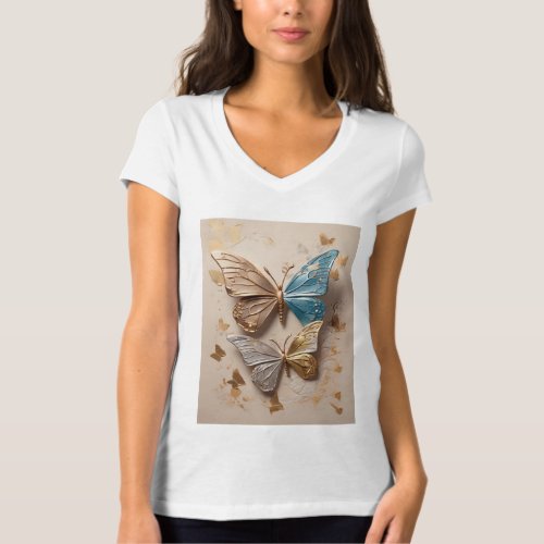 Butterfly Whispers Collection Shimmering Elegance T_Shirt