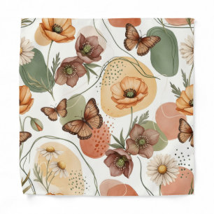 Butterfly Whispers in Earth Tones Bandana