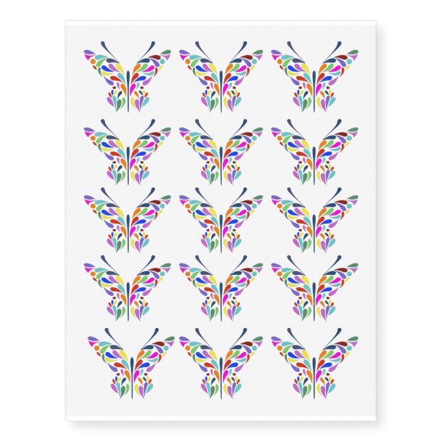 Butterfly Whispers - Temporary Tattoo 10.5"Hx8.25" (Front)