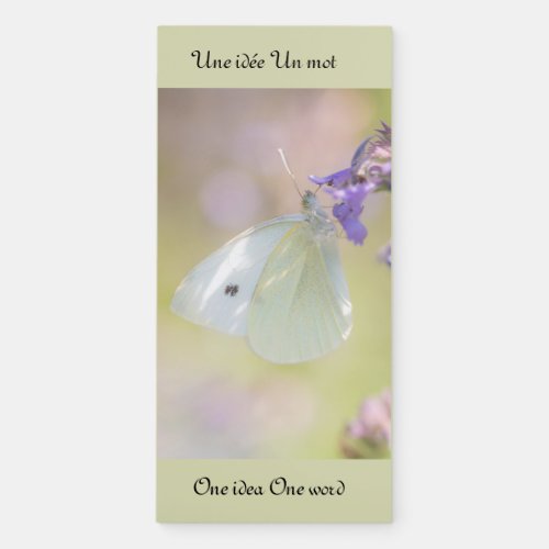 Butterfly White Butterfly Magnetic Note Block Magnetic Notepad