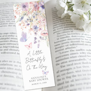 Butterfly Wildflower Baby Shower Bookmarks