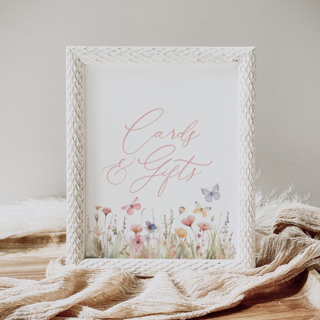 Butterfly Wildflower Baby Shower Cards and Gifts Poster (Creator Uploaded)