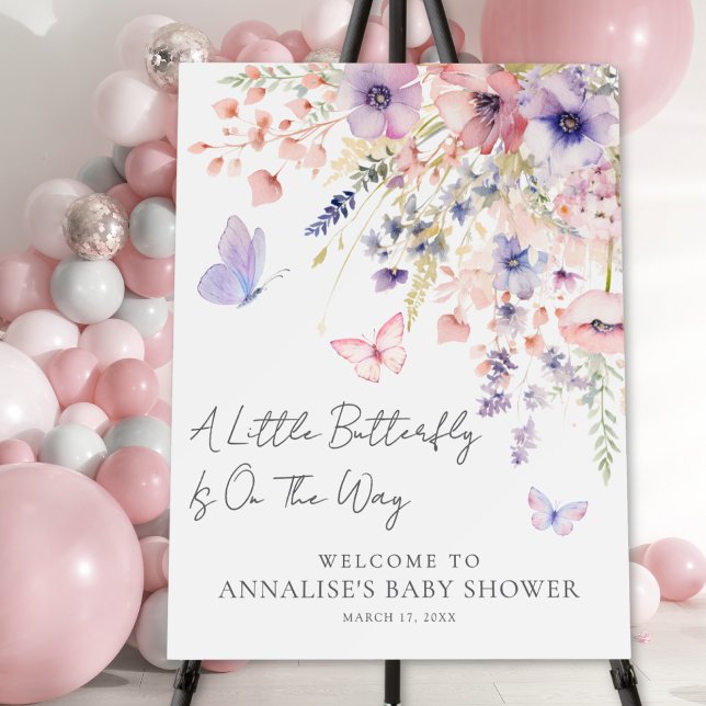 Butterfly Wildflower Baby Shower Foam Board (Butterfly Wildflower Baby Shower Foam Board )