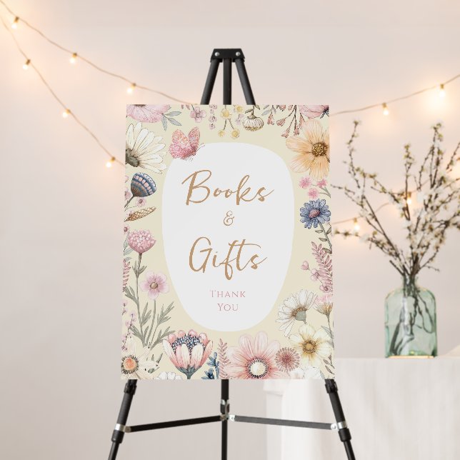 Butterfly Wildflower Baby Shower Foam Board (In Situ (Stand))