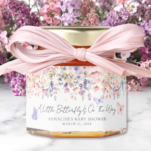 Butterfly Wildflower Baby Shower Honey Jar Favors