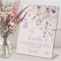 Butterfly Wildflower Blush Pink Bouquet Flower Bar