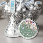 Butterfly Wildflower Bridal Hershey®'s Kisses®<br><div class="desc">A Lifetime Of Butterflies Bridal Shower Hershey’s Kisses. Add a sweet and whimsical touch to your bridal shower favors with this tiny round sticker, designed to fit perfectly on the bottom of Hershey’s Kisses. It features delicate watercolor wildflowers and greenery with pink and purple butterflies fluttering across the design. The...</div>