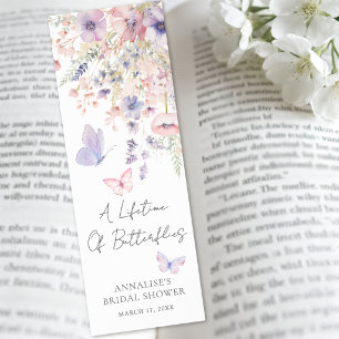 Butterfly Wildflower Bridal Shower Bookmarks