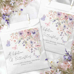 Butterfly Wildflower Bridal Shower Favor Bag