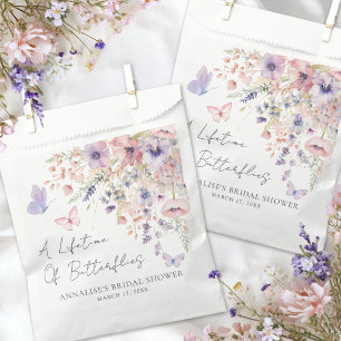 Butterfly Wildflower Bridal Shower Favor Bag