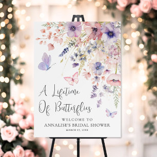 Butterfly Wildflower Bridal Shower Foam Board