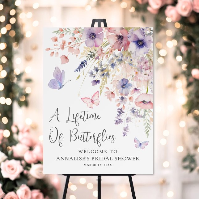 Butterfly Wildflower Bridal Shower Foam Board (Butterfly Wildflower Bridal Shower Foam Board)