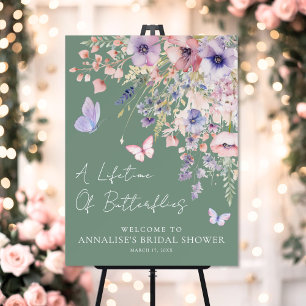 Butterfly Wildflower Bridal Shower Foam Board
